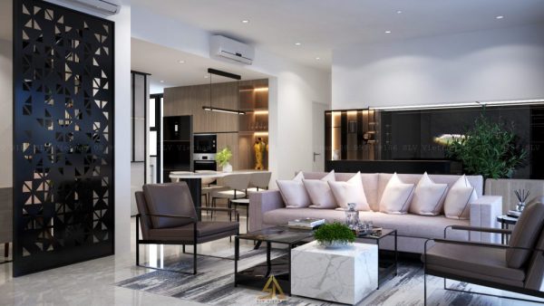 Thi công nội thất căn hộ Sunwah Pearl