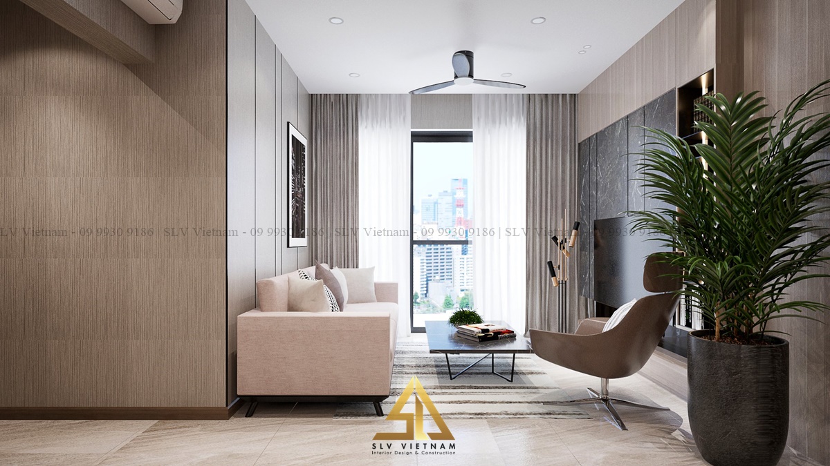 Thiết kế phòng khách chung cư đơn giản
