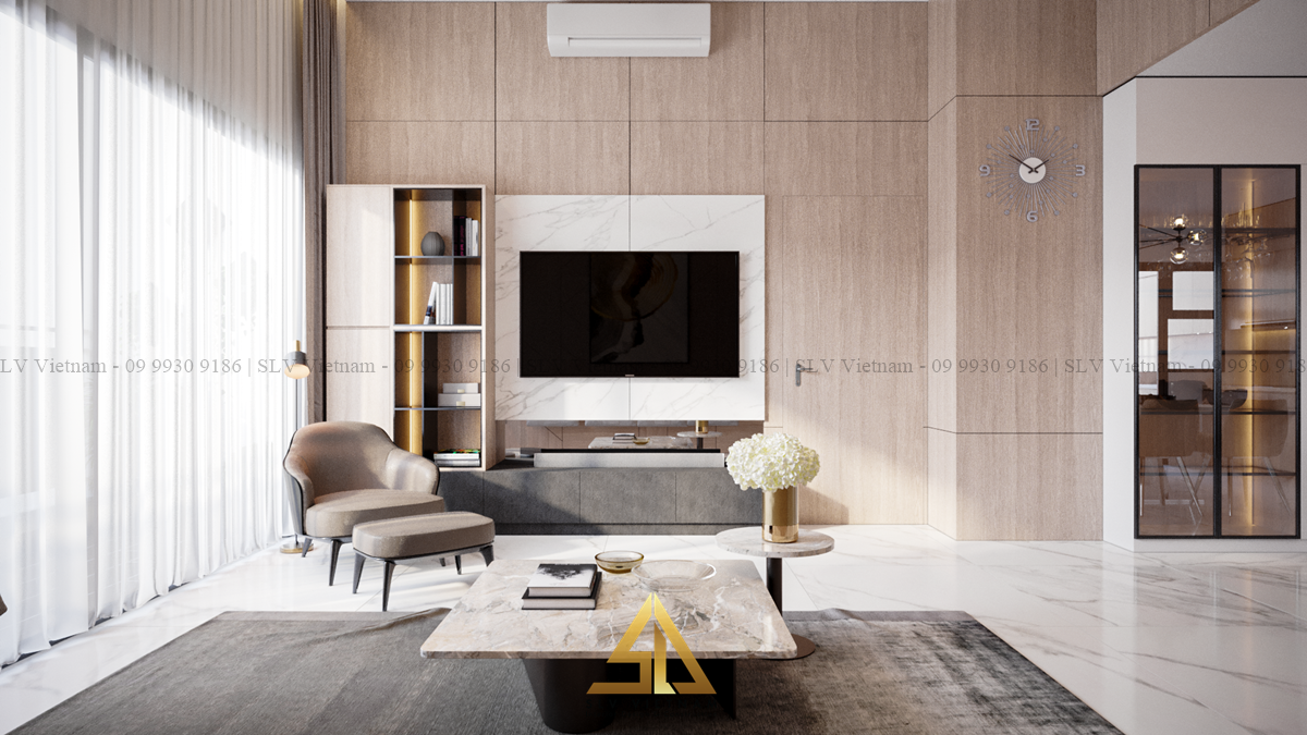 Đồ nội thất được bố trí gọn gàng