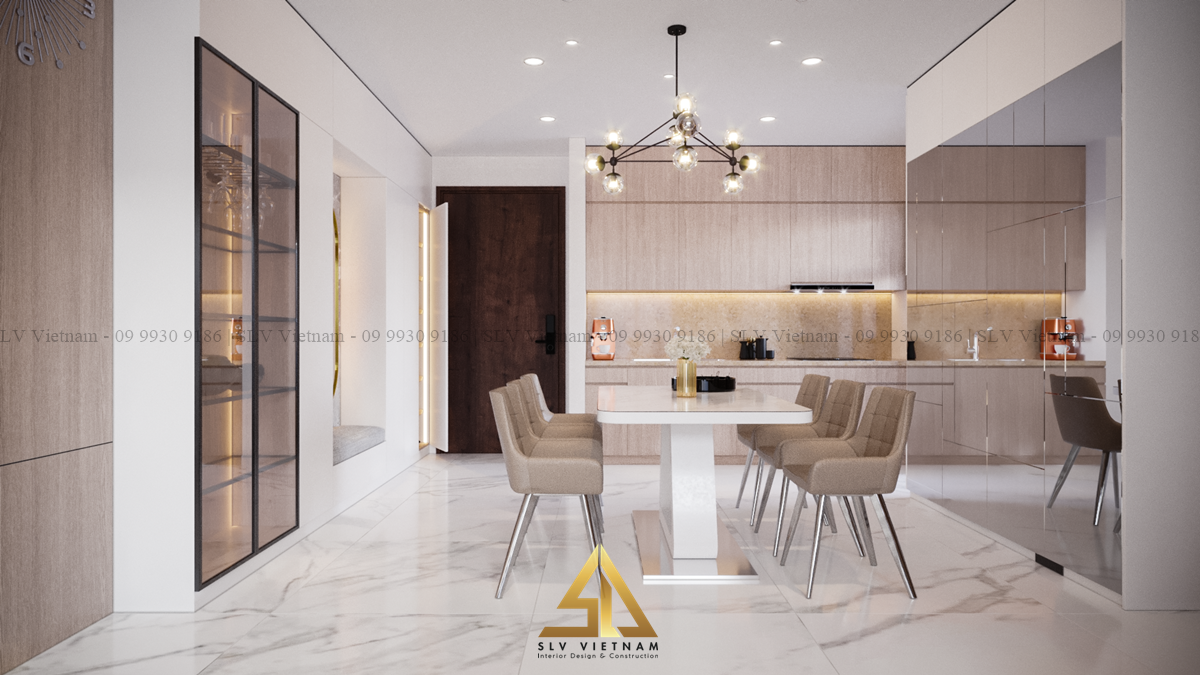 Sử dụng chất liệu hiện đại để thiết kế phòng bếp