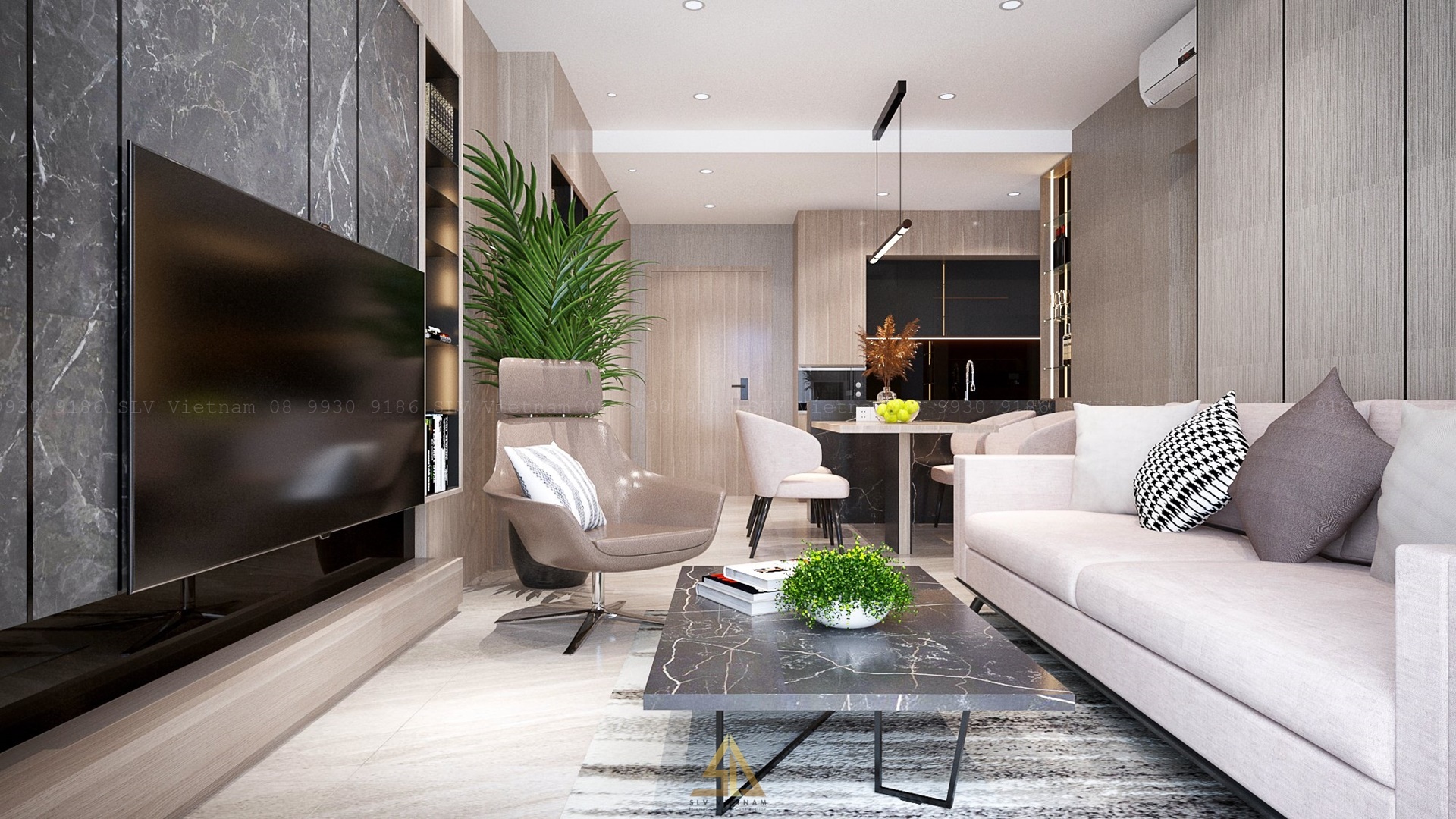 Thiết Kế Thi Công Nội Thất Feliz En Vista - Phòng Khách