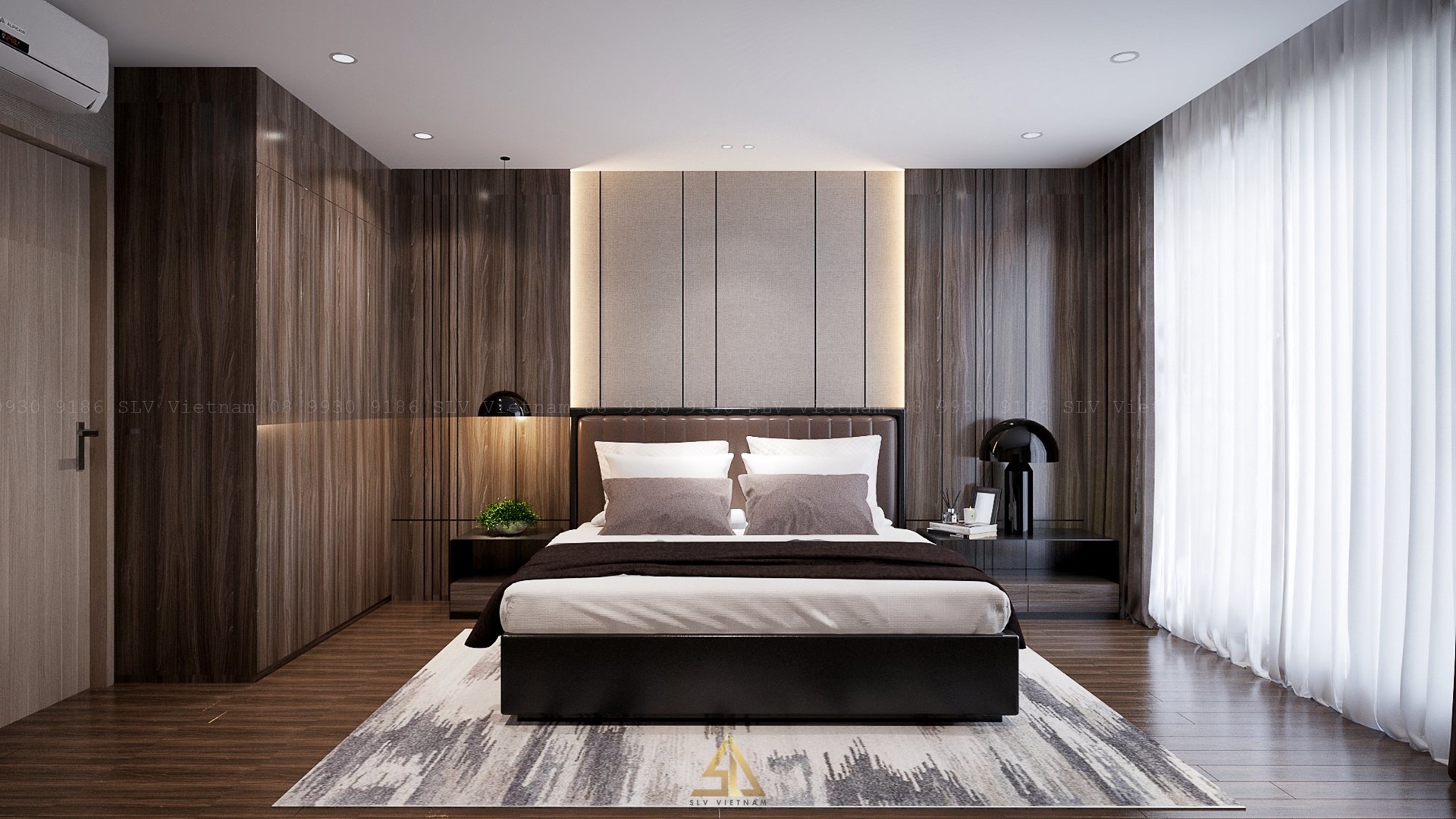 Phòng ngủ master chung cư Feliz En Vista