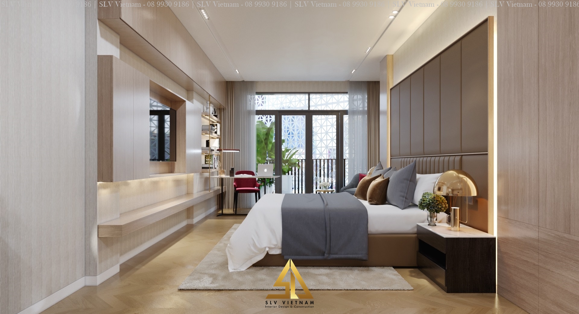 Thiet-ke-noi-that-nha-pho-sang-trong-gam-mau-trung-tinh-ket-hop-voi-anh-den-vang