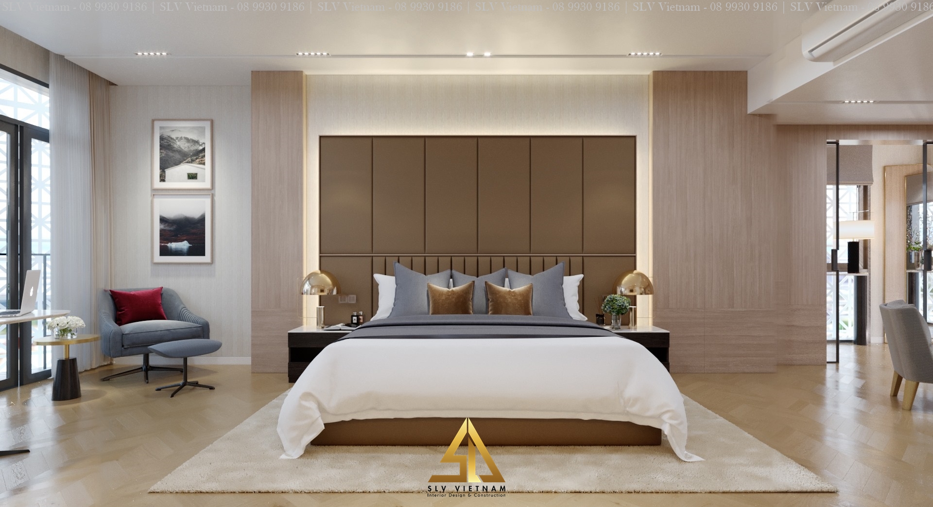 Phong-cach-thiet-ke-nha-pho-den-hat-trang-tri-tuong-dau-giuong