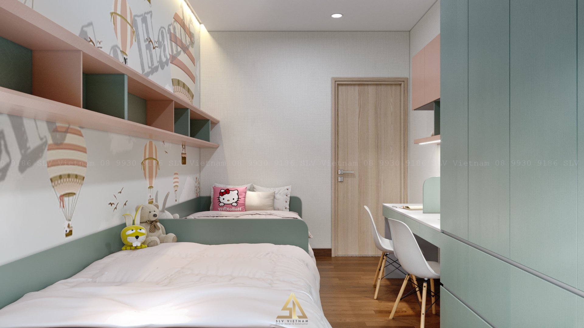 Thi-cong-noi-that-can-ho-2-phong-ngu-The-Peak-Midtown-view-phong-ngu-phu-2