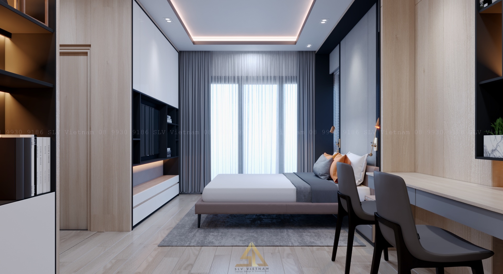 Mau-thiet-ke-nha-pho-hien-dai-phong-ngu-2-su-ket-hop-nhip-nhang