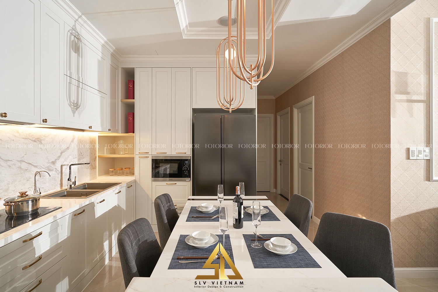 View phòng bếp 4 - Thiết kế căn hộ 2 phòng ngủ Jamila Khang Điền