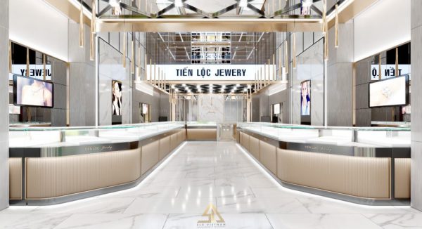 Thiết kế thi công cửa hàng trang sức Nha Trang