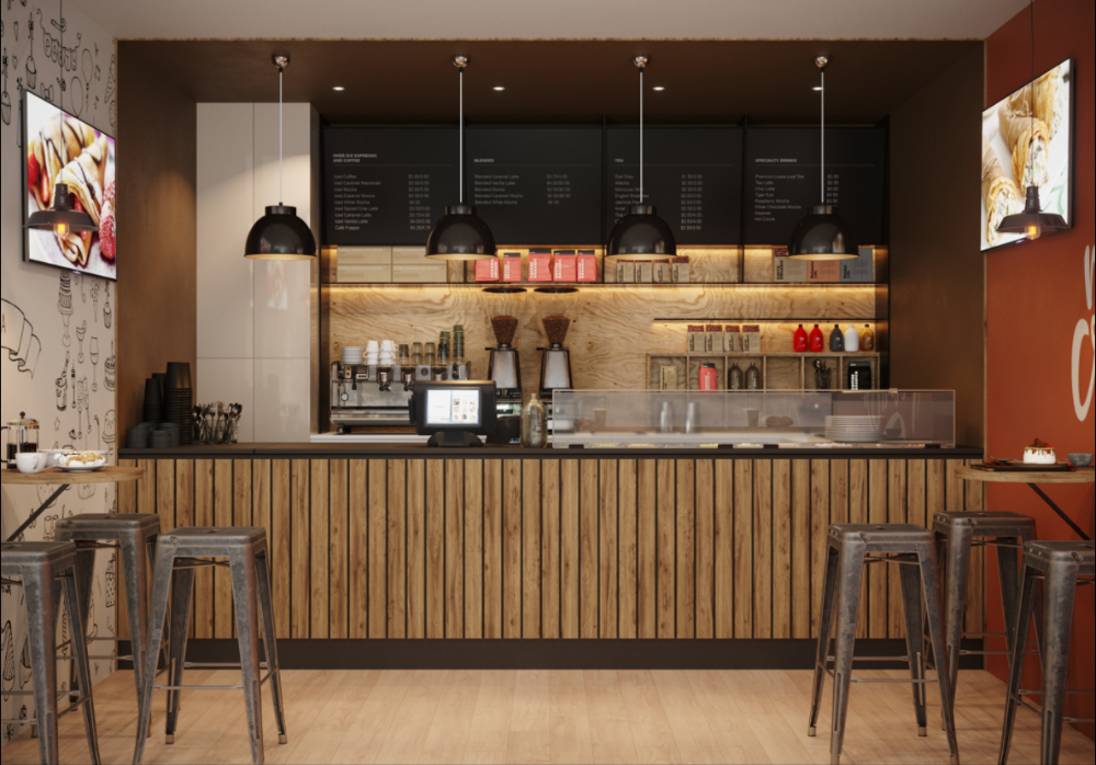 Thiết kế thi công nội thất quán cafe