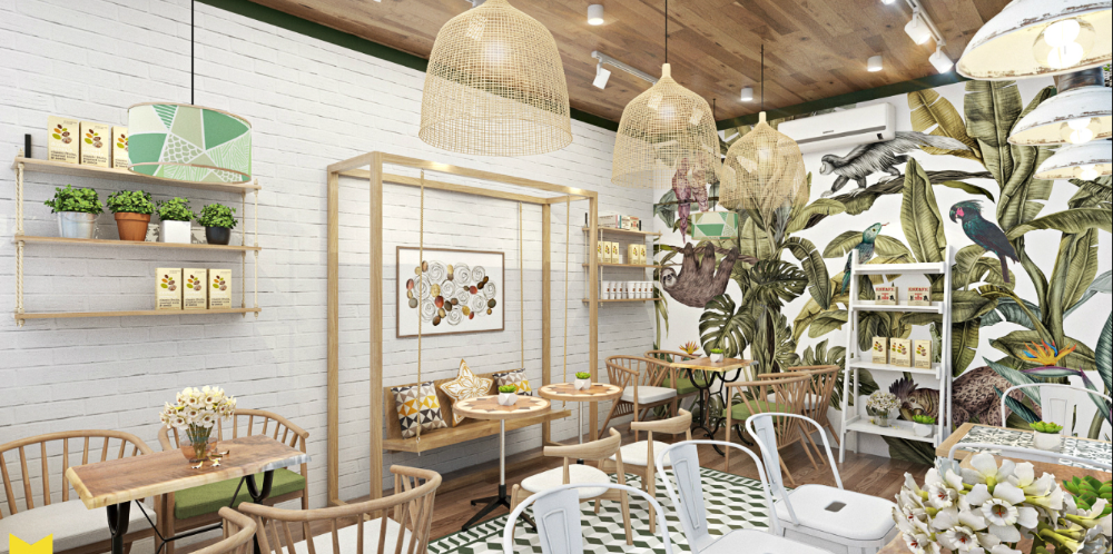 các phong cách thiết kế nội thất quán cafe