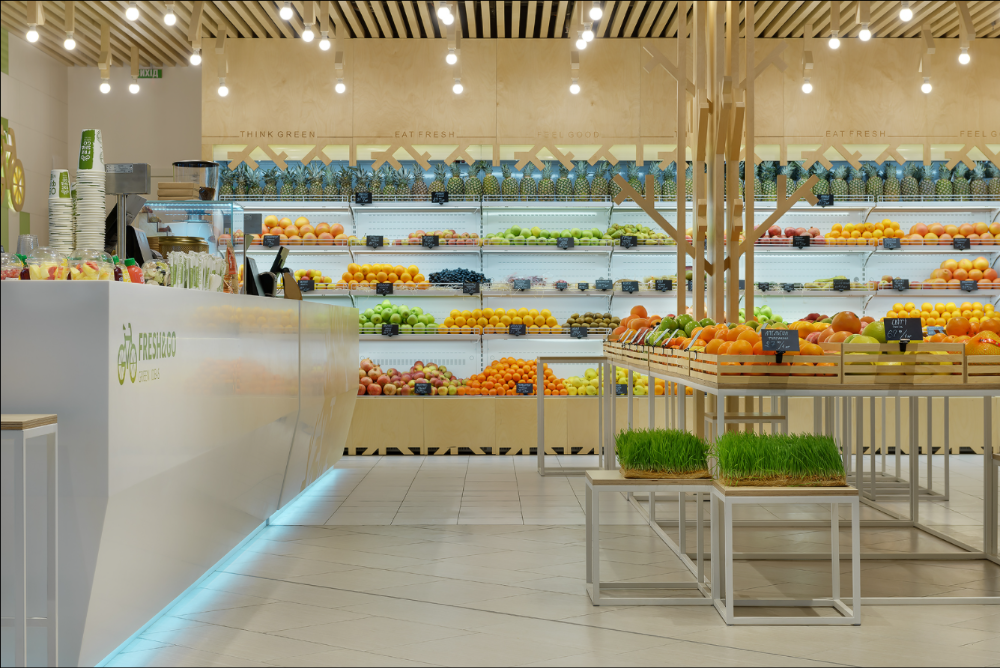 Thiết kế nội thất shop trái cây