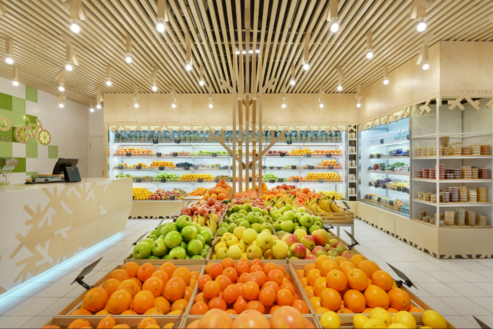 Thiết kế nội thất shop trái cây