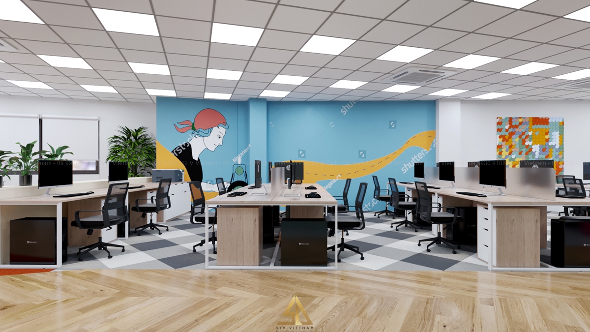 Cải tạo mặt bằng trong thi công văn phòng trọn gói (Nguồn ảnh: SLV Vietnam)