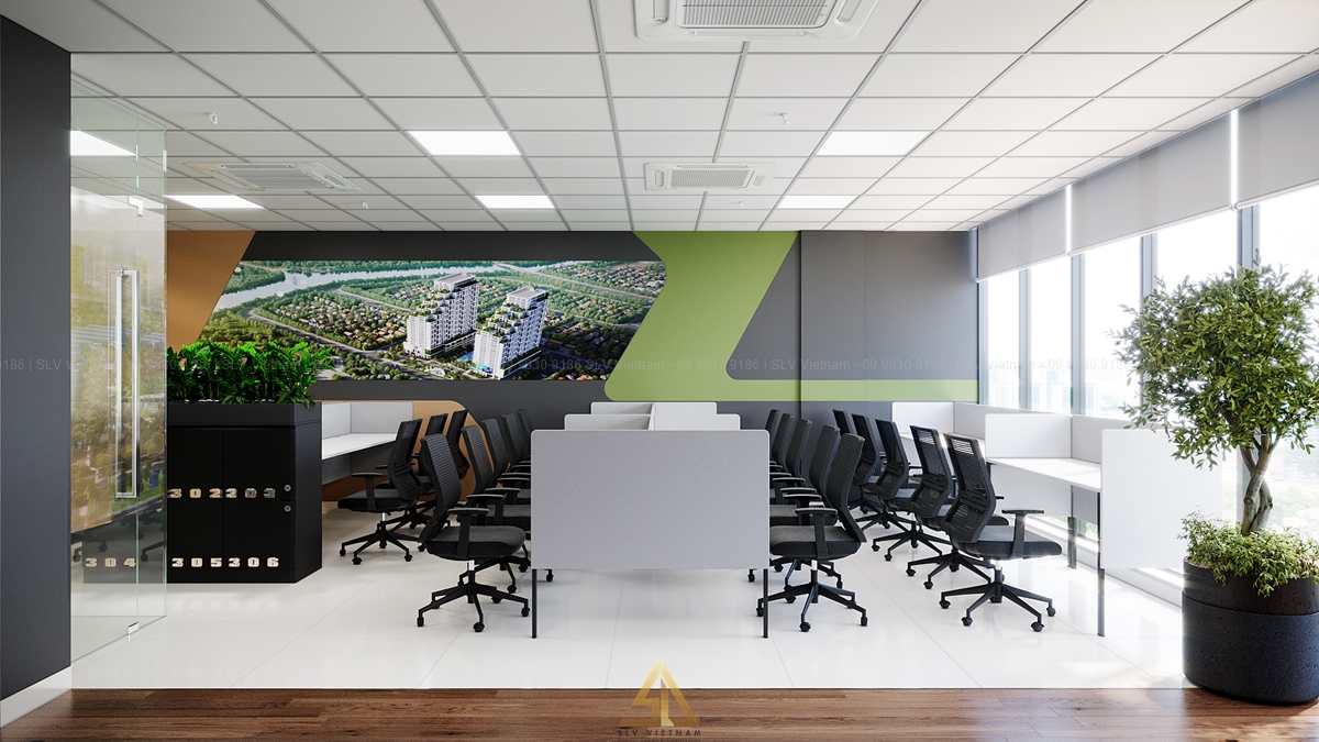 Nội thất văn phòng đẹp phòng nhân viên (Nguồn ảnh: SLV Vietnam)