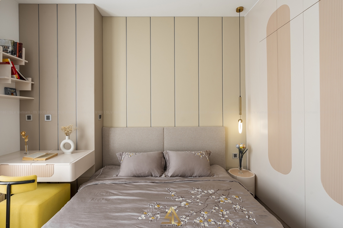 Không gian phòng ngủ nhẹ nhàng và tiện nghi (Nguồn ảnh: SLV Vietnam)