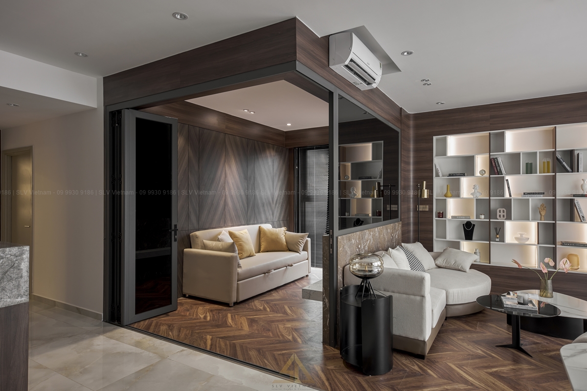 Phòng giải trí nối liền phòng khách rộng rãi (Nguồn ảnh: SLV Vietnam)