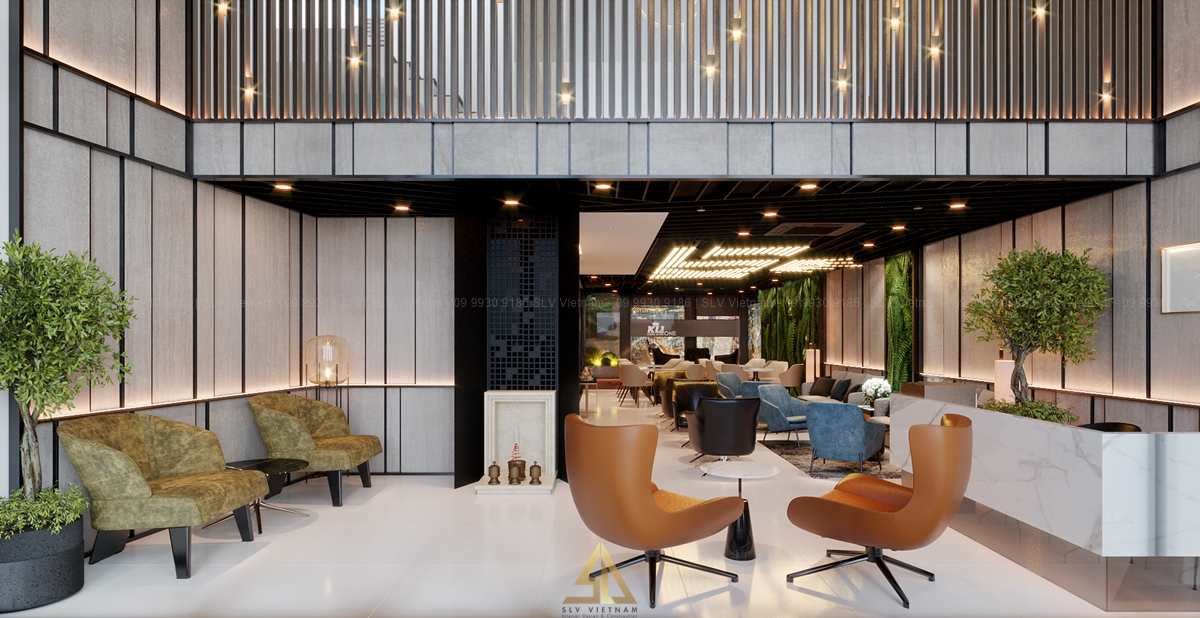 Thi công lắp đặt nội thất văn phòng đẹp đối với đối tác và khách hàng (Nguồn ảnh: SLV Vietnam)
