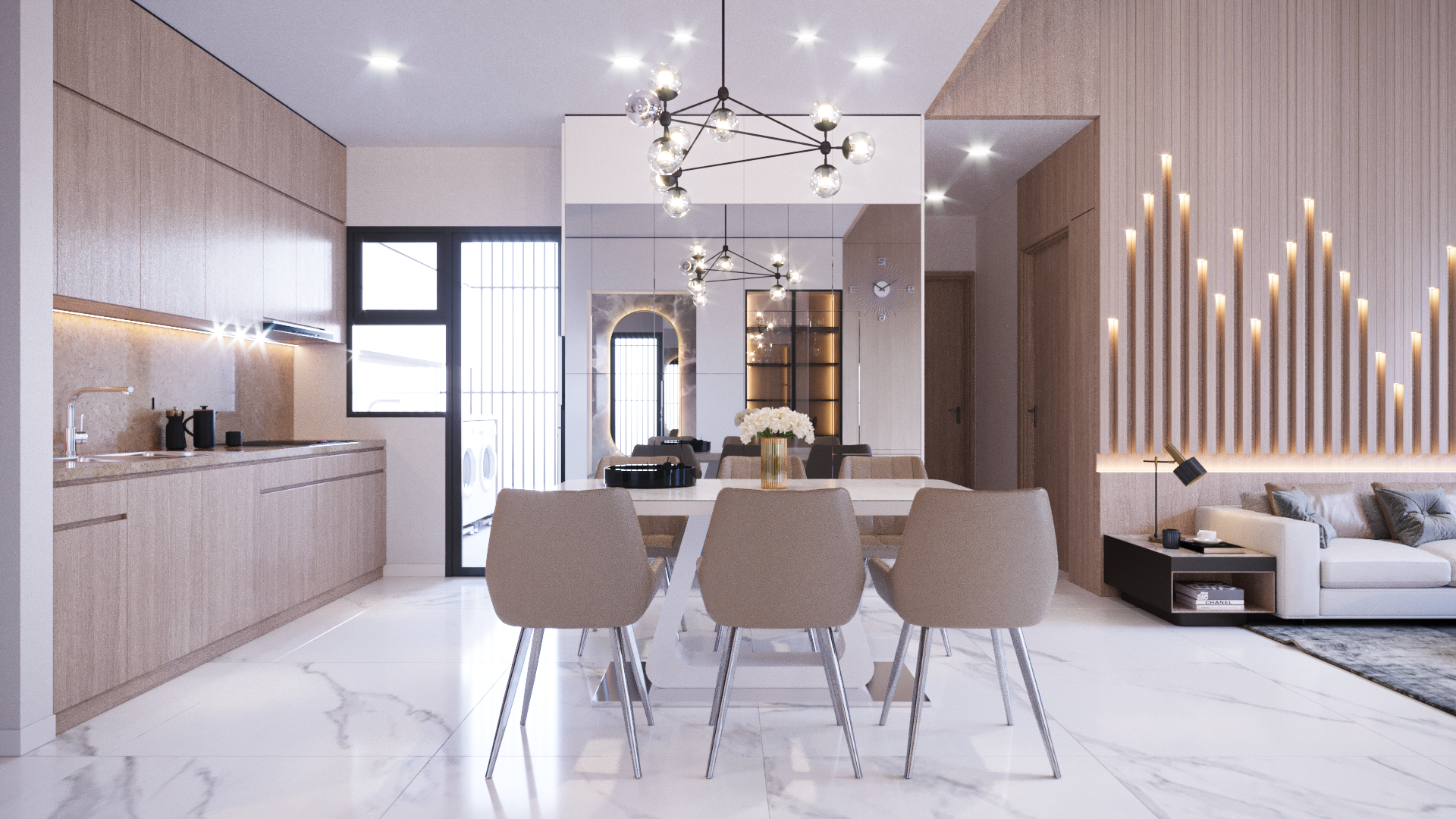 Thiet ke noi that can ho The View Riviera Point - View phong khach 2