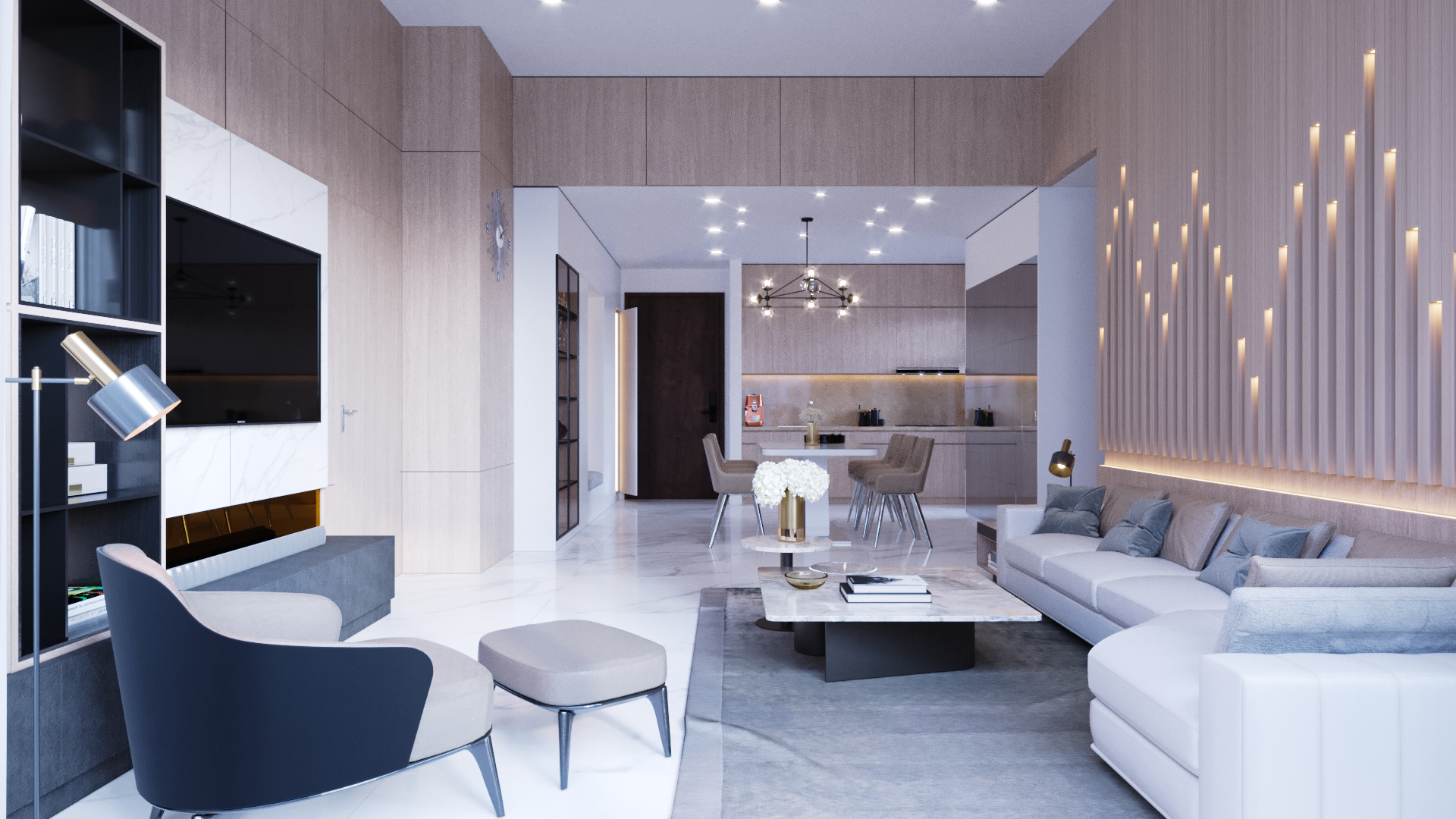 Noi that can ho The View Riviera Point - View phong khach 6