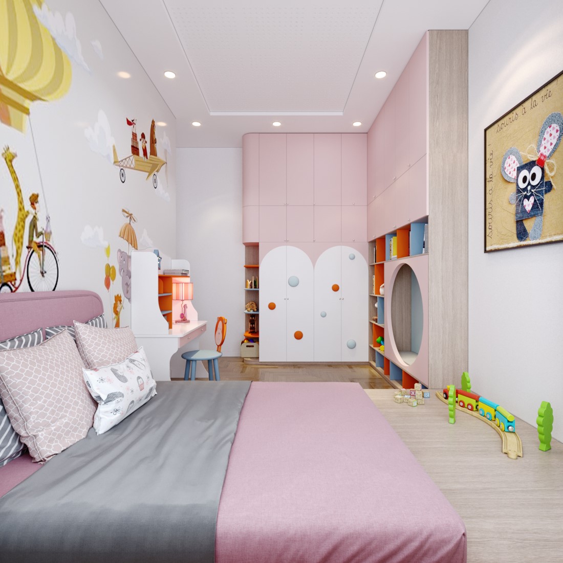 Thiet ke noi that can ho chung cu 3 phong ngu The View Riviera - View 3 phong ngu 2