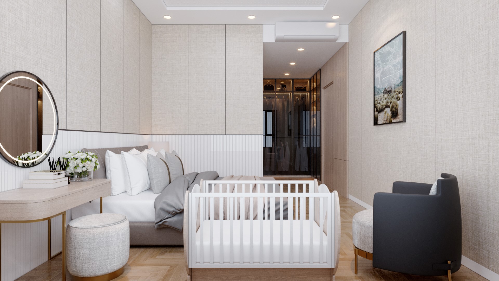 Thiet ke noi that chung cu 2 phong ngu The View Riviera Point - View 1 phong ngu 1