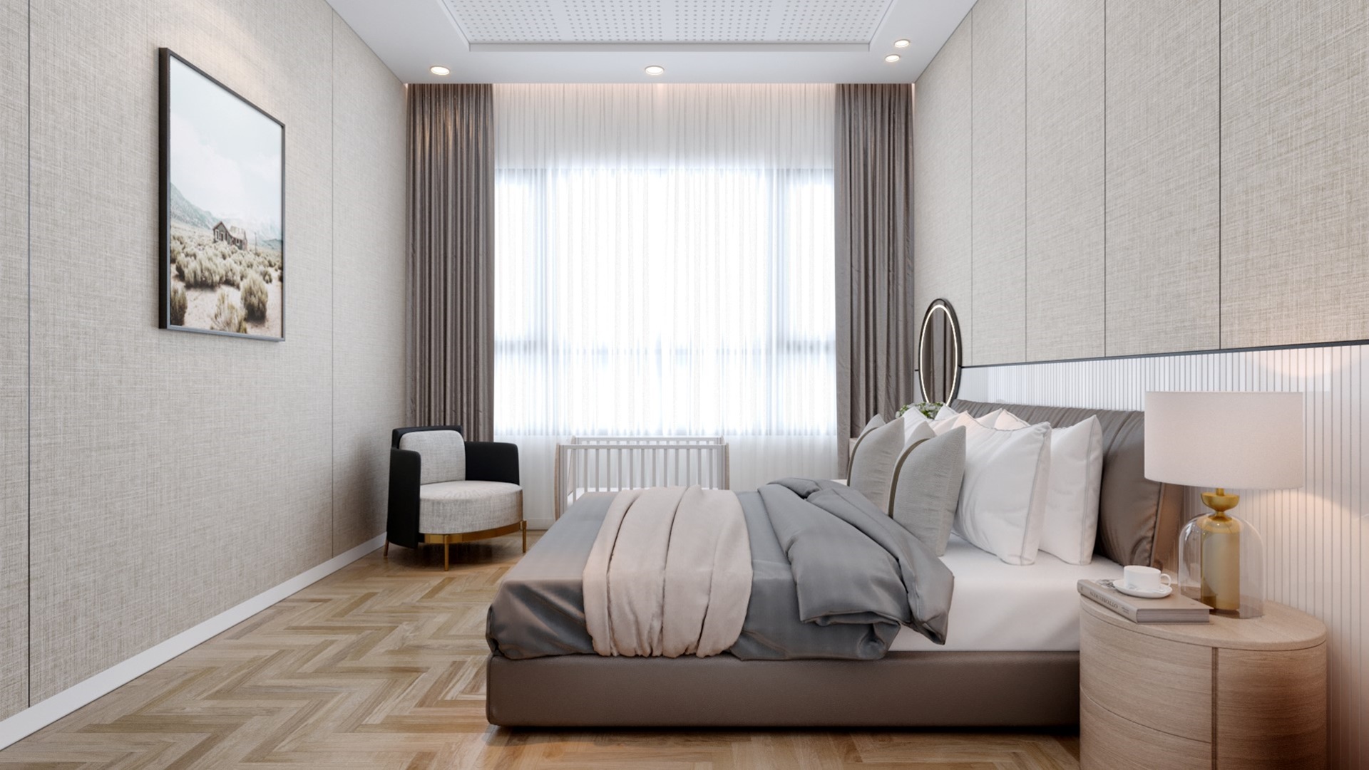 Thiet ke noi that can ho chung cu 2 phong ngu The View Riviera Point - View 2 phong ngu 1