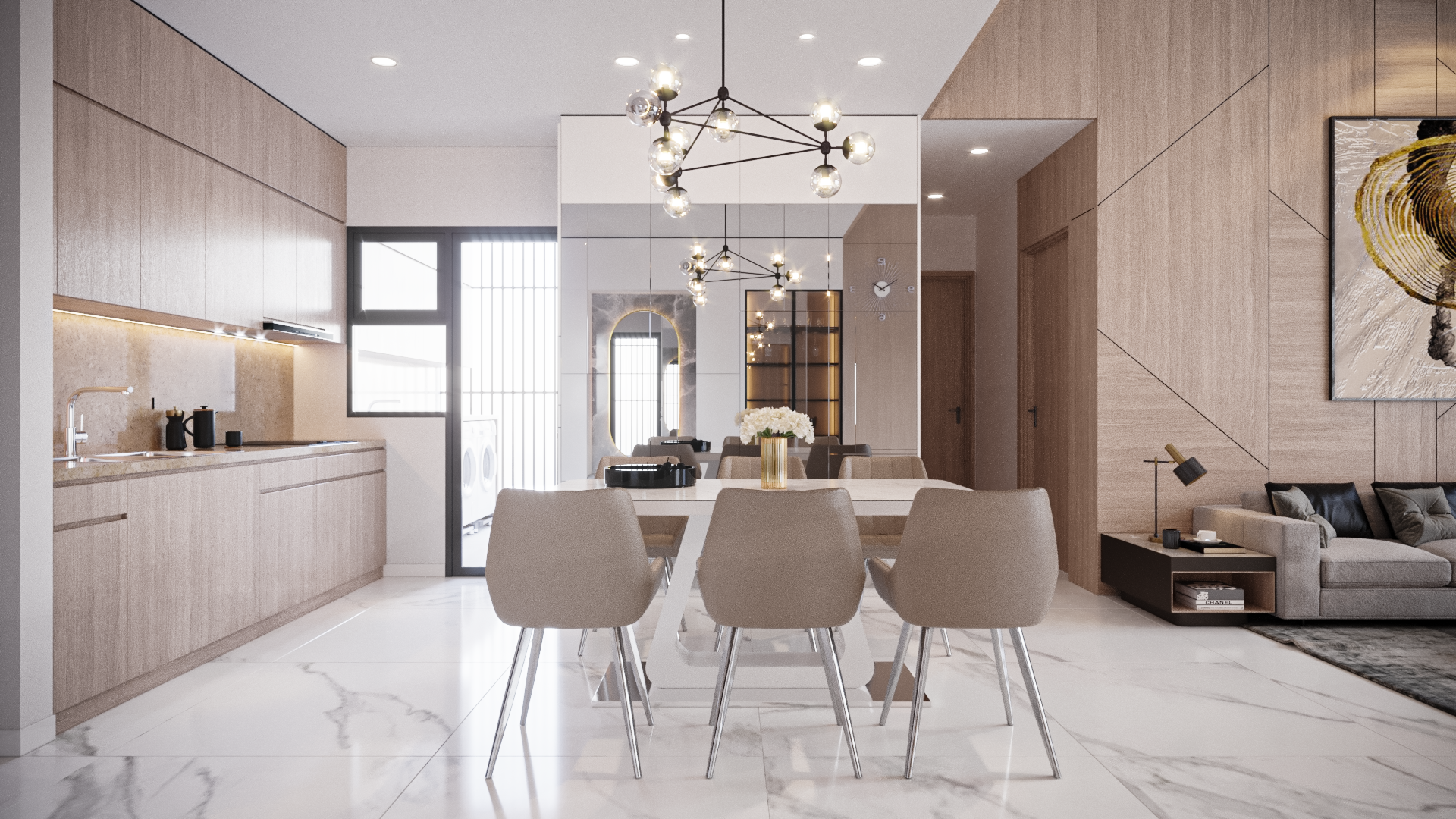 Noi that can ho chung cu The View Riviera Point - View phong bep 2