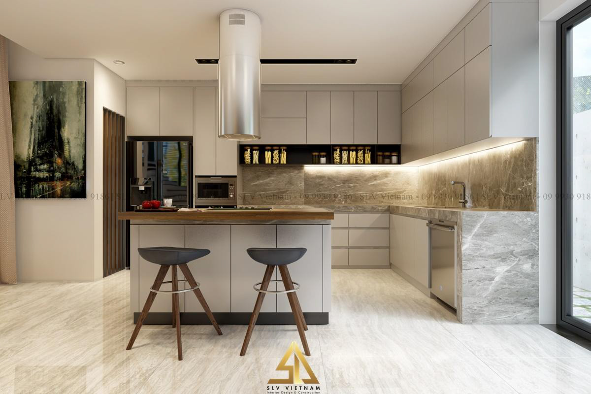 Quầy bar mini dễ dàng vệ sinh ( Dự án của SLV Vietnam )