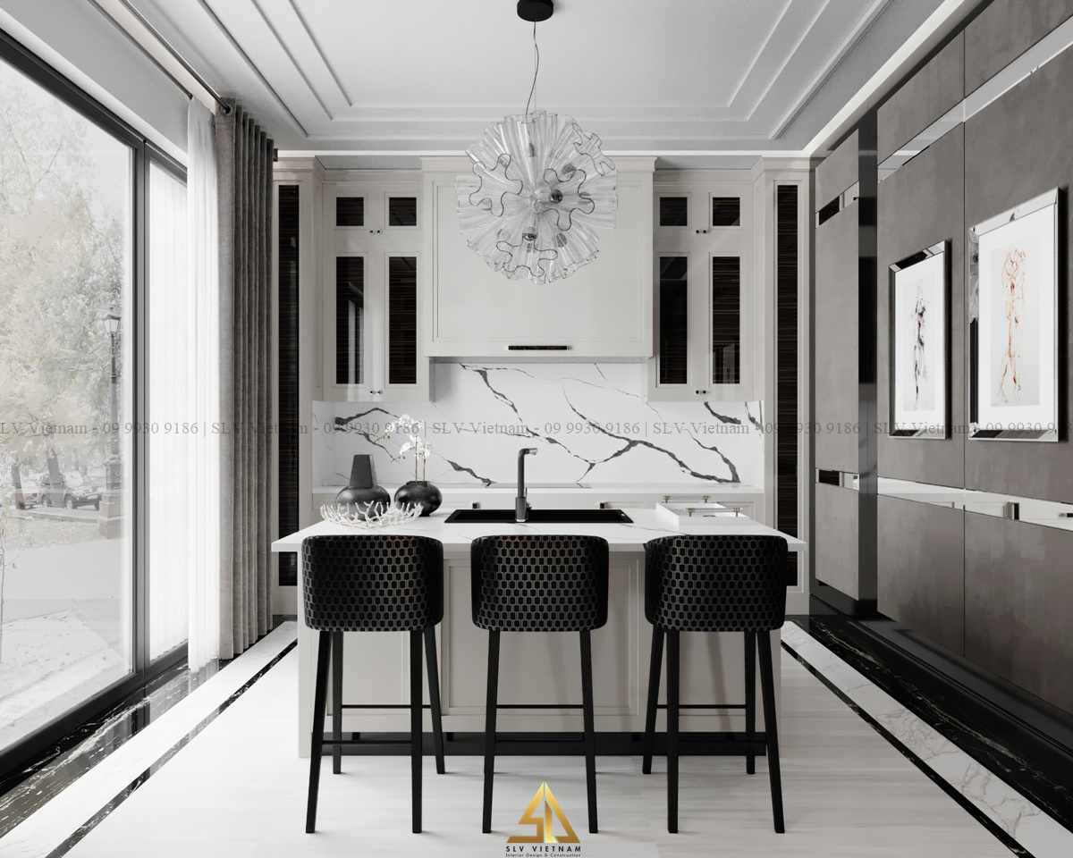 Quầy bar bếp đa công năng (Dự án của SLV Vietnam)