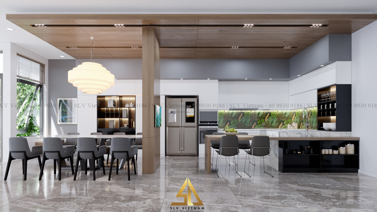 Không gian quầy bar sáng sủa ( Dự án của SLV Vietnam )