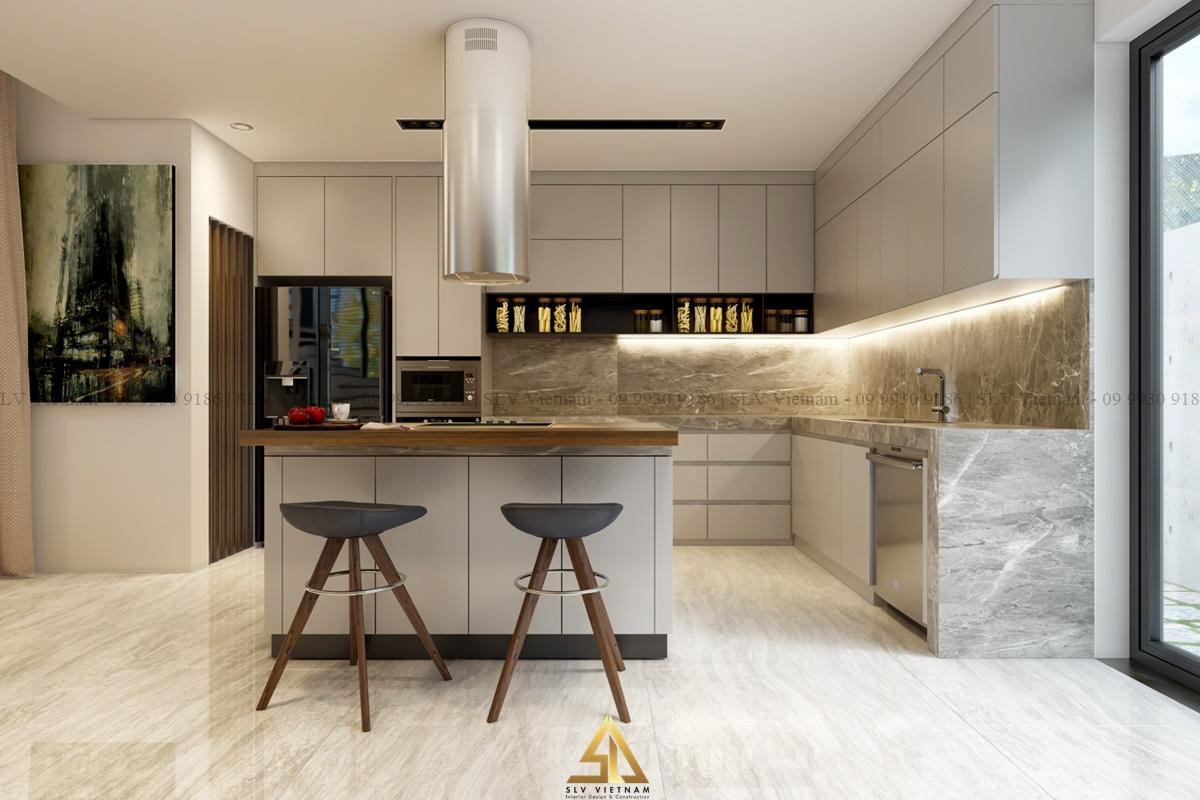 Kích thước quầy bar phù hợp cho nhà phố (Dự án của SLV Vietnam)