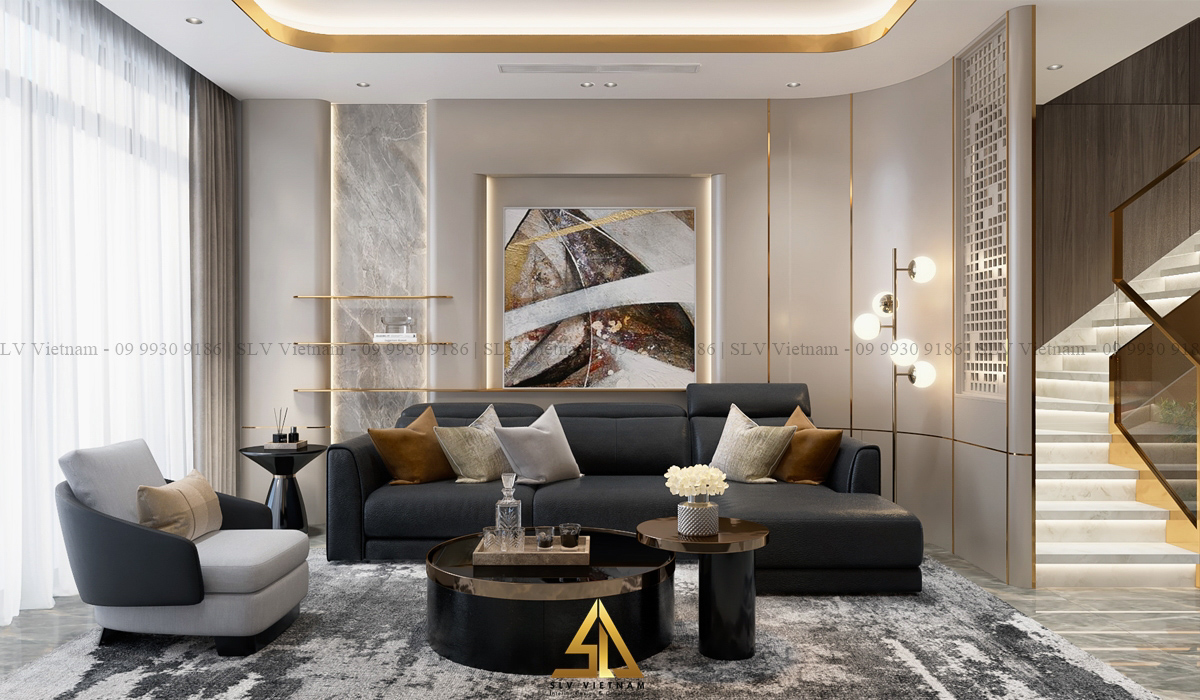 Ghế sofa kích thước phù hợp với diện tích phòng (Nguồn ảnh: SLV Vietnam)