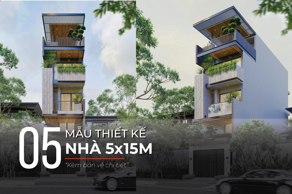 Mẫu thiết kế nhà 5x15m