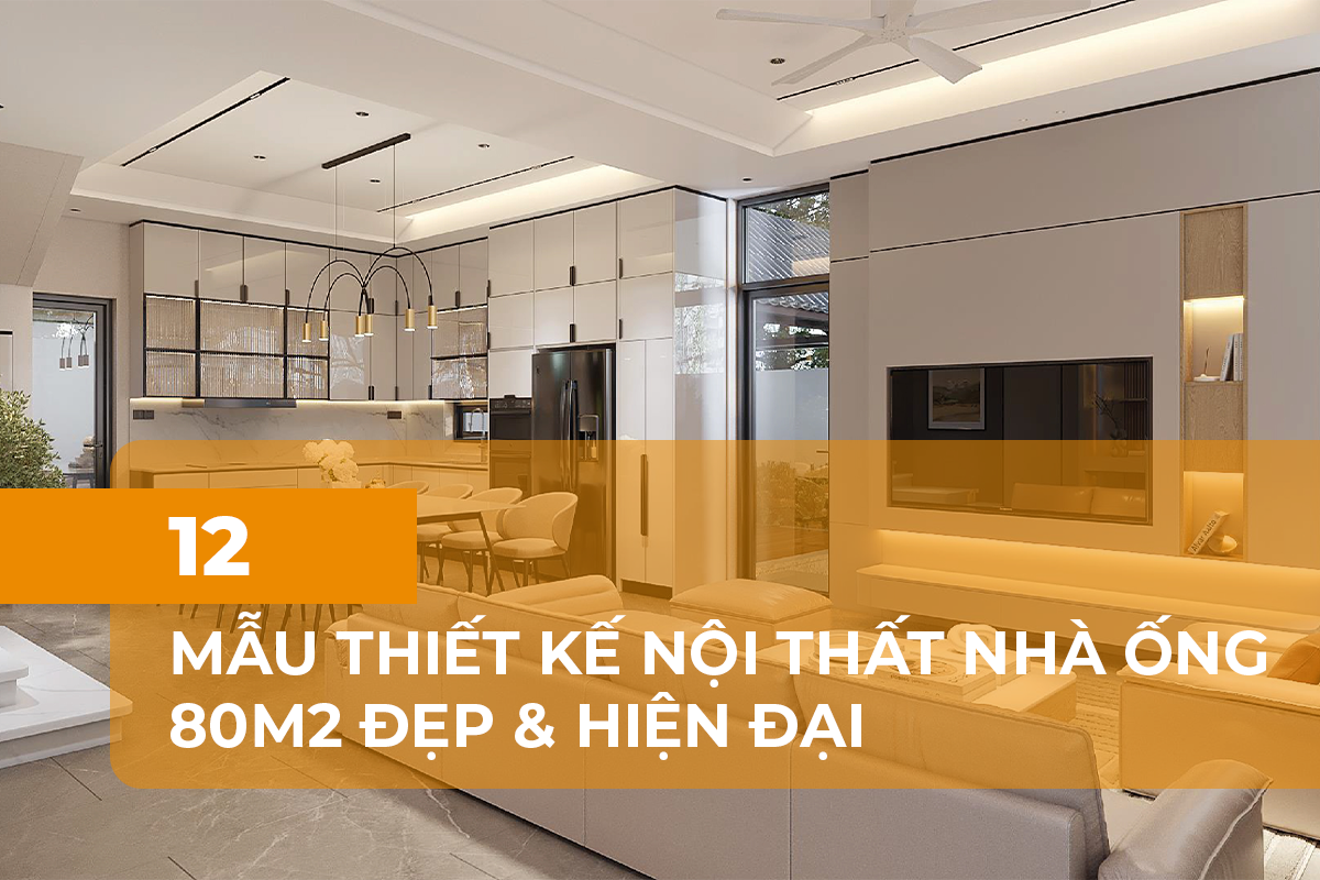 Thiết kế nhà ống 80m2