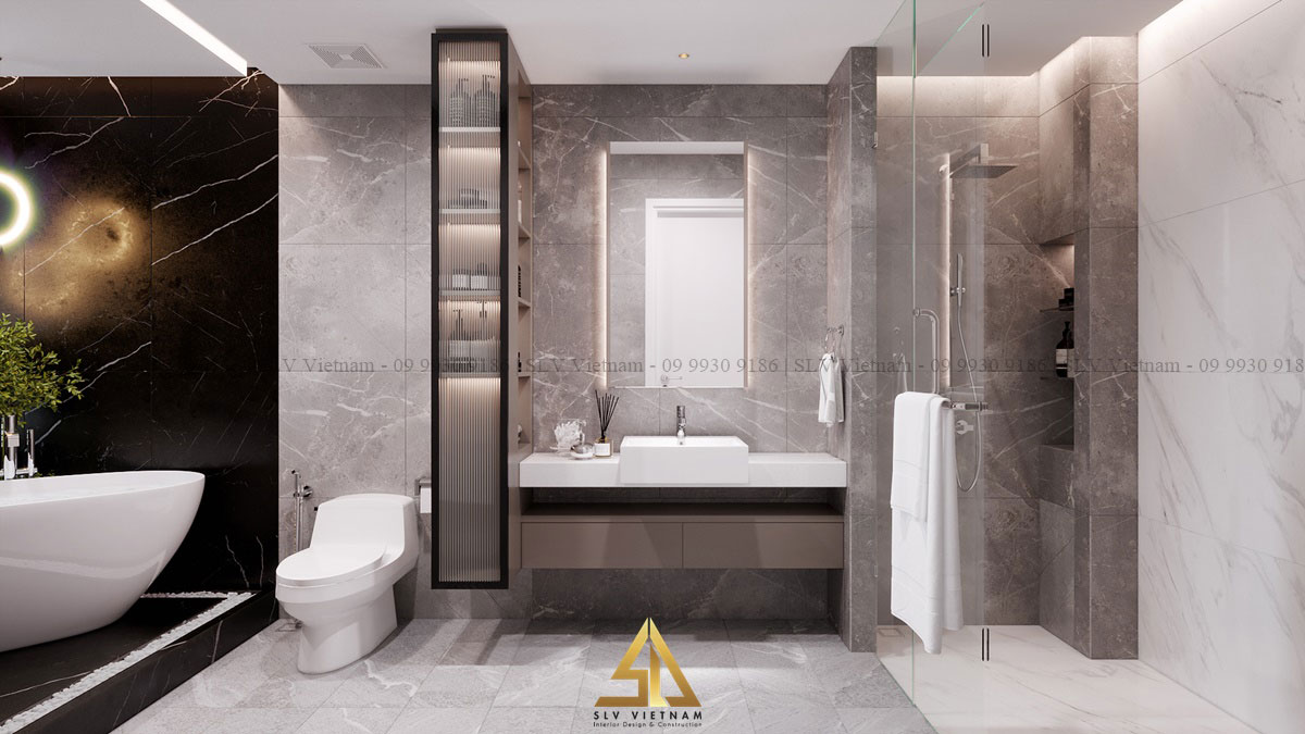 Ấn tượng với phòng tắm sang trọng và tiện nghi (Dự án của SLV Vietnam)