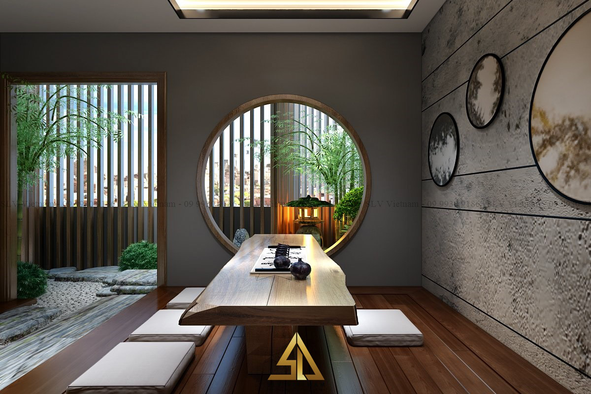 Bàn trà đàm đạo đậm chất “Xứ sở hoa anh đào” ( Dự án của SLV Vietnam )