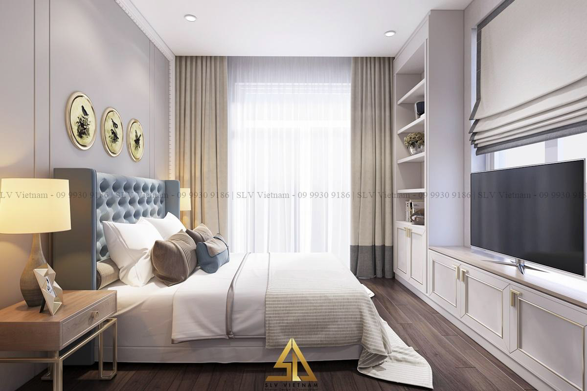 Drap sáng màu giúp căn phòng tươi sáng hơn (Dự án của SLV Vietnam)