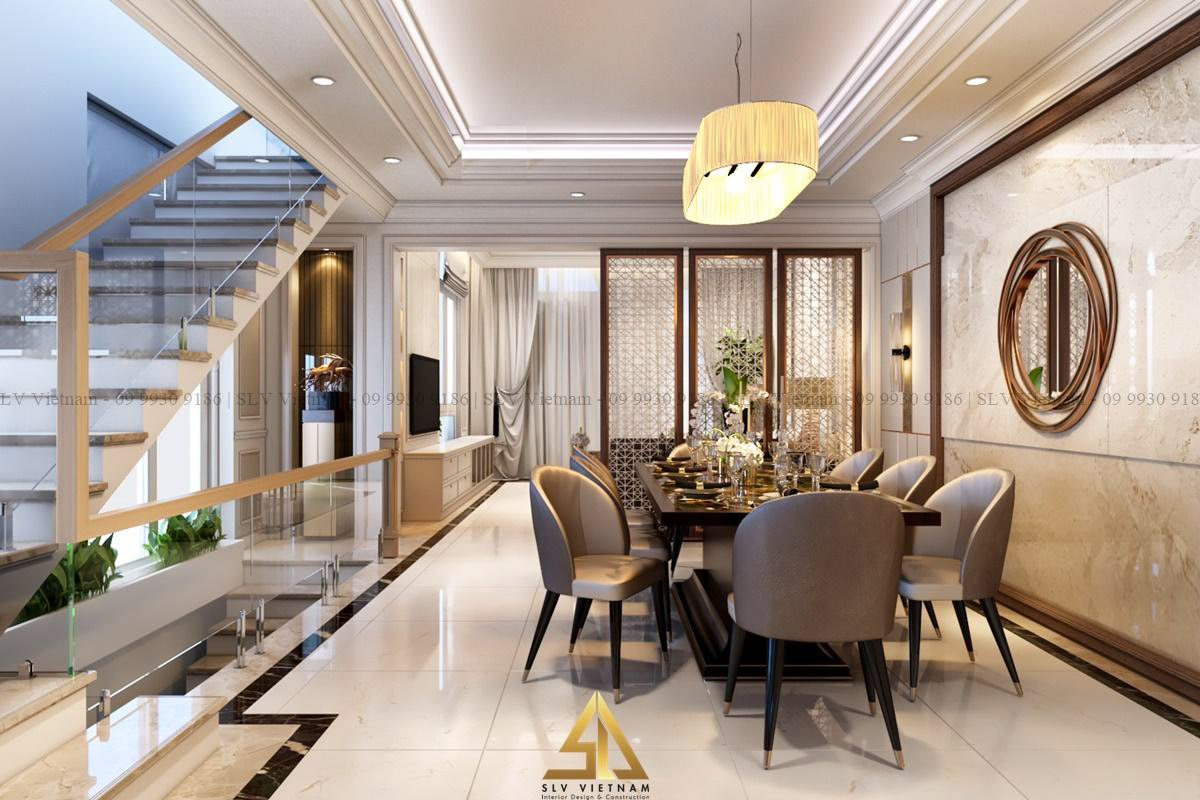 Gương treo tường là món đồ trang trí được ưa chuộng (Dự án của SLV Vietnam)