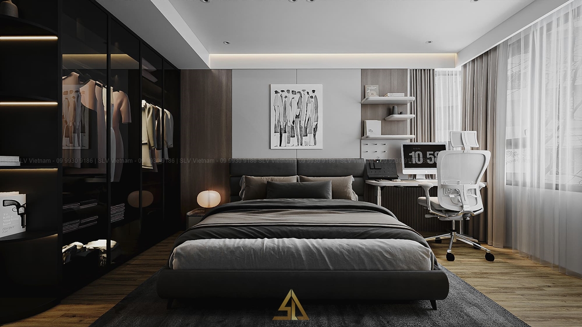 Phòng ngủ tiện nghi hiện đại (Nguồn ảnh: SLV Vietnam)