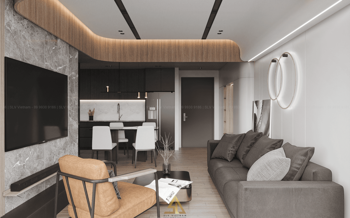 Chung cư thiết kế với tone màu trung tính (Nguồn ảnh: SLV Vietnam)