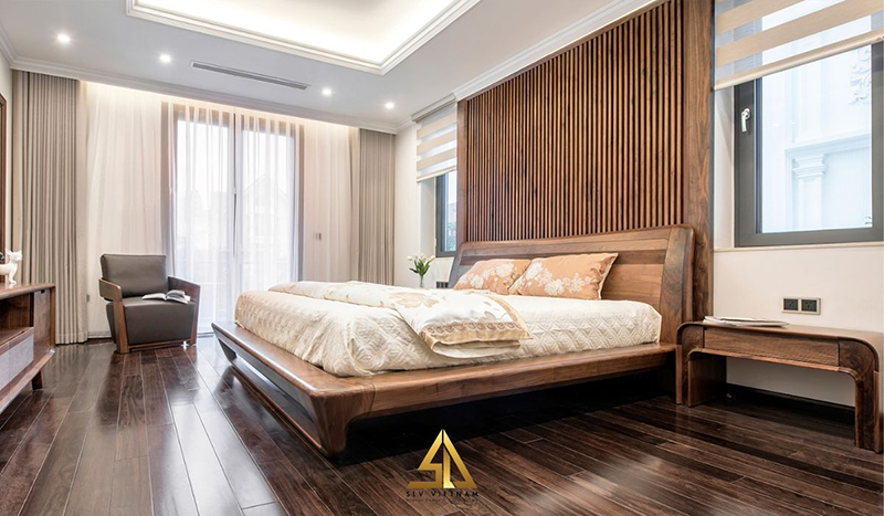 Phòng ngủ với thiết kế đơn giản tạo sự gần gũi và yên bình