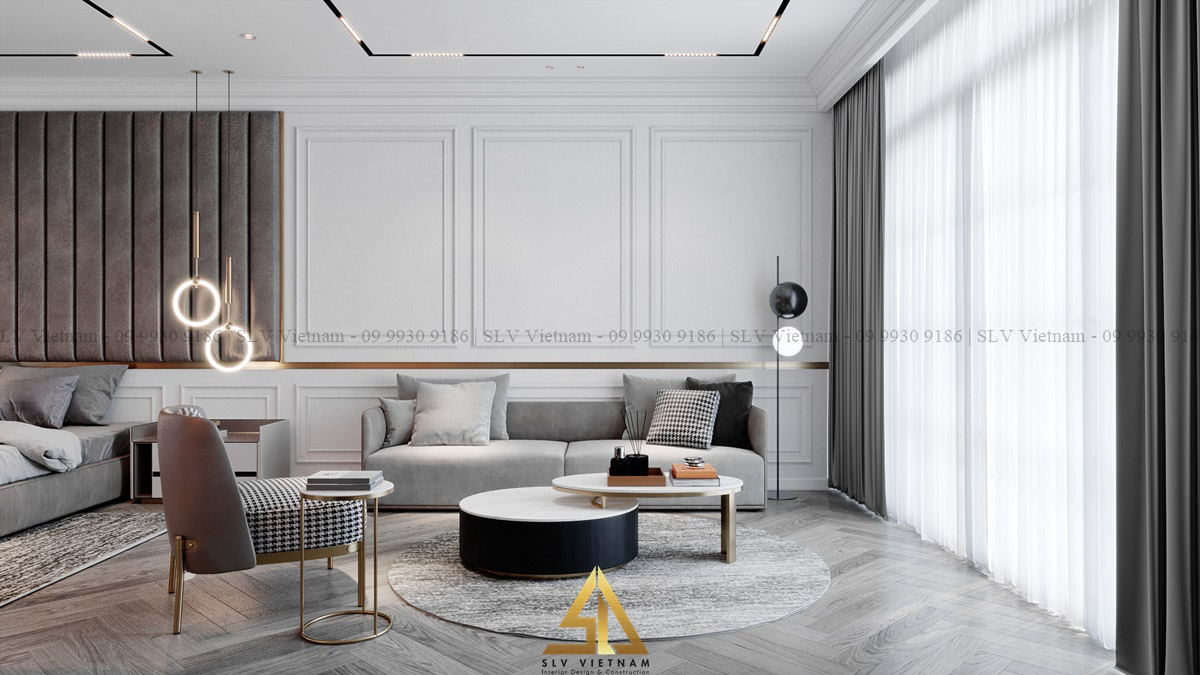 Sofa đơn giản, tiện dụng trong phòng ngủ (Dự án của SLV Vietnam)