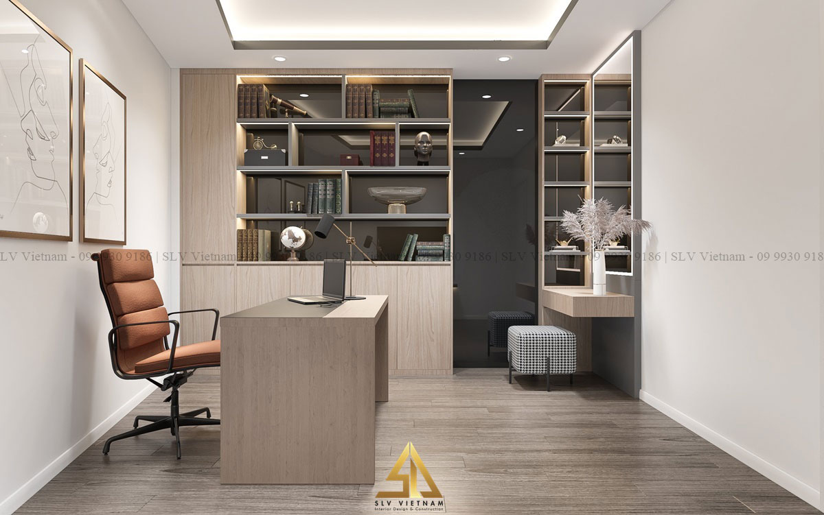 Sử dụng tranh trang trí giúp không gian làm việc trở nên nghệ thuật hơn (Dự án của SLV Vietnam)