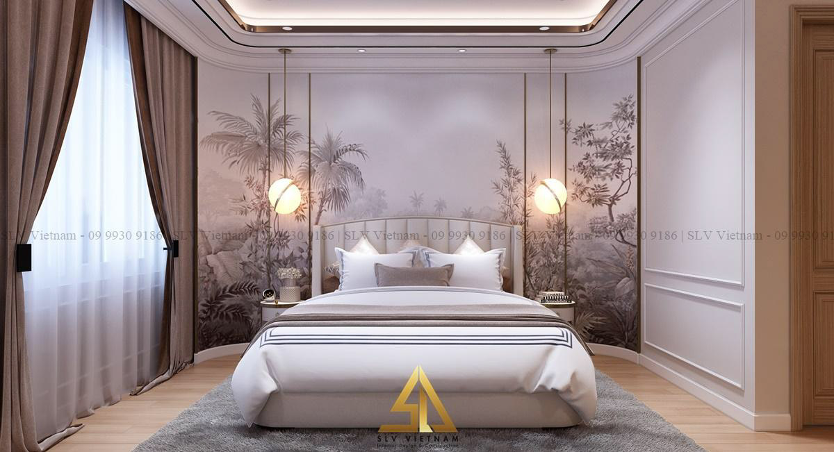 Tranh vẽ cỡ lớn đầu giường thu hút ánh nhìn ( Dự án của SLV Vietnam )