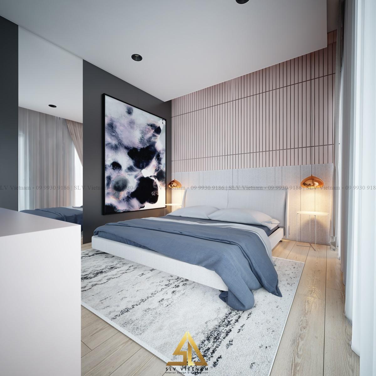 Ấn tượng với tranh trang trí trong phòng ngủ (Dự án của SLV Vietnam)