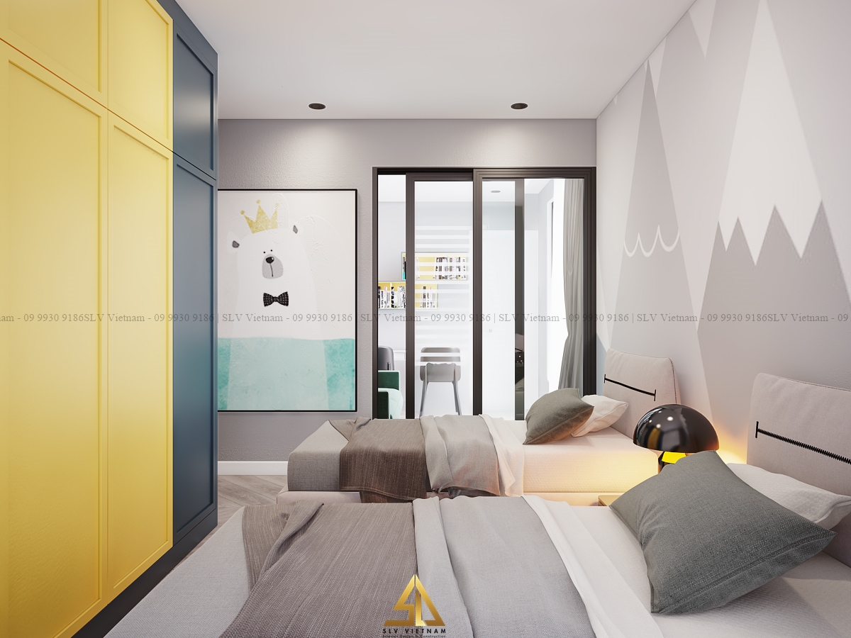 Tủ quần áo có màu sắc sinh động (Nguồn ảnh: SLV Vietnam)