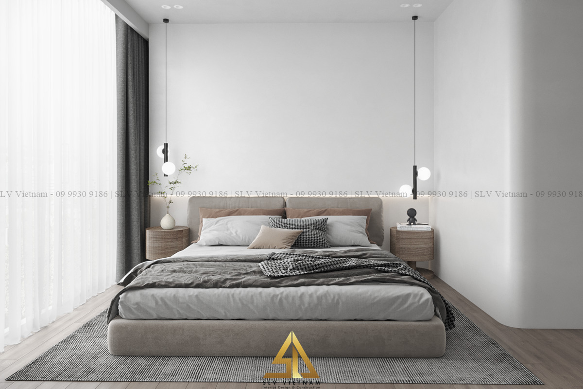 Bố trí đèn ngủ đối xứng tạo sự chú ý (Dự án của SLV Vietnam)