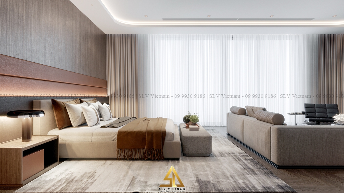 Bố trí ghế sofa lớn làm không gian nghỉ ngơi và thư giãn(Nguồn ảnh: SLV Vietnam)