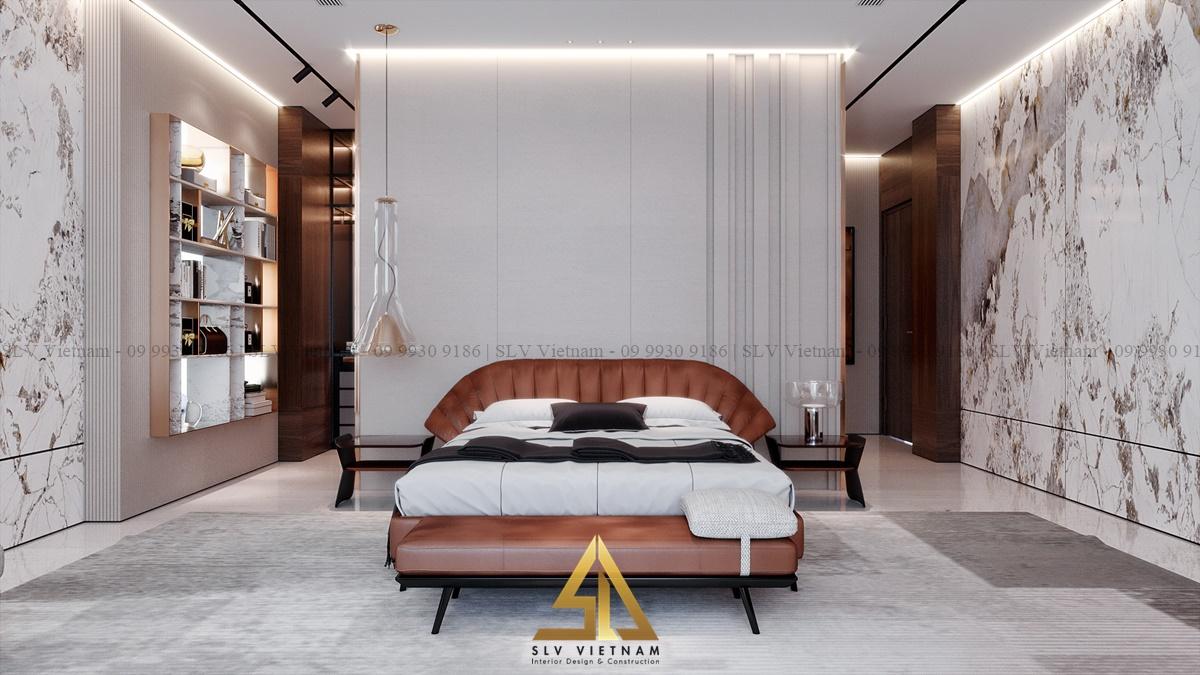 Bố trí giường ngủ trung tâm tránh cảm giác trống trải (Dự án của SLV Vietnam)
