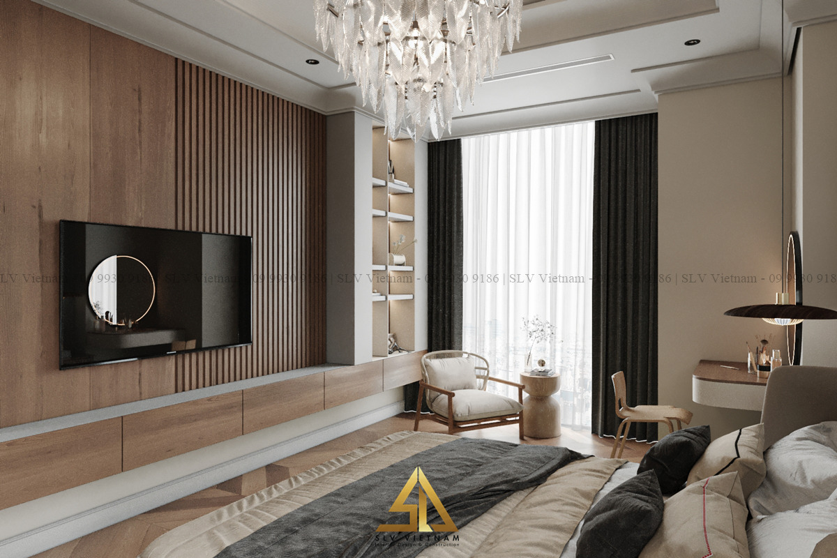 Bố trí nội thất đầy đủ cho căn phòng (Dự án của SLV Vietnam)